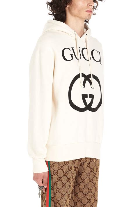 gucci hoodie mens white|white Gucci hoodie for kids.